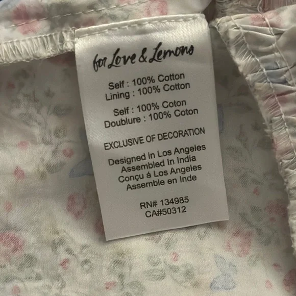 For Love and Lemons Lucca Mini Dress Medium - Picture 15 of 16